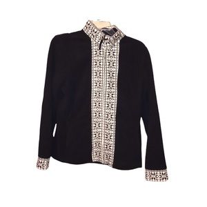 L. L. Bean Nordic Design Full Zip Fleece Jacket